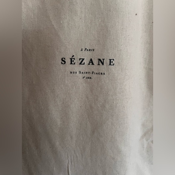 Rare NWT  Sezane Mike Coat Wrap Cardigan Sweater Black Cream Size 40 - Picture 12 of 13